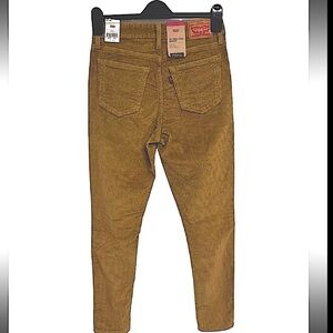 NWT Levi’s 721 High Rise Skinny Corduroy Honeysuckle Brown Mustard Gold Pants